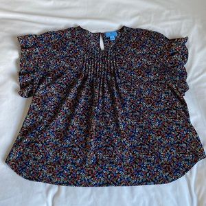 Dark floral CeCe blouse